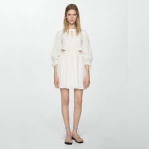 Slit dress with lace detail Xsmall